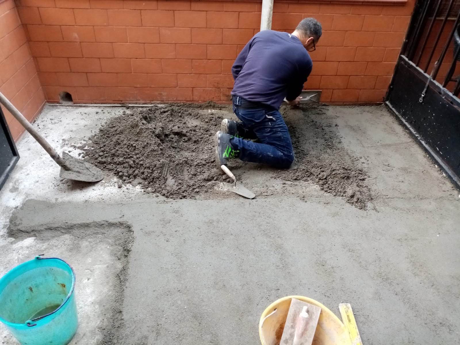 Realizzazione massetto in cemento